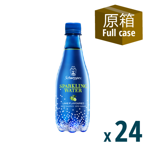 Schweppes Lime Flavoured Sparkling Water 410ml Pet 24p Swire Coca Cola Eshop