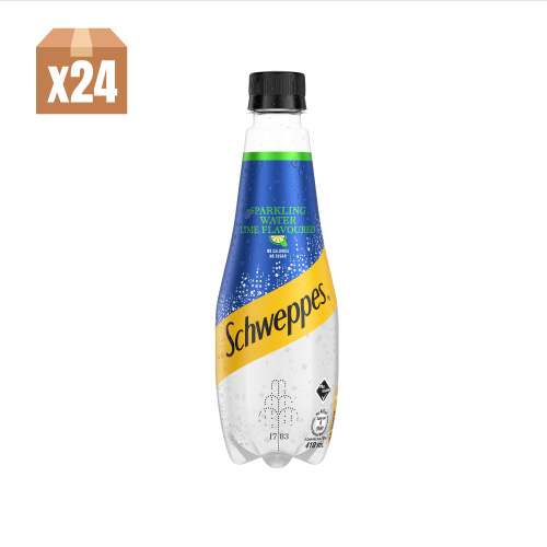 "Schweppes" Lime Flavoured Sparkling Water 410ml PET 24P