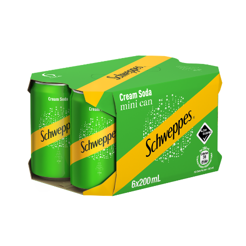 "Schweppes" Cream Soda 200ml Mini Can 6P